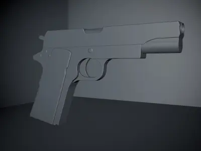 Colt M1911 - Intermediate Lvl Free 3D model