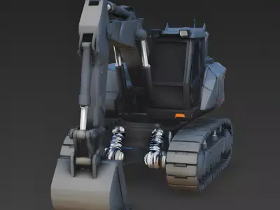 Night-Stalker Tactical Stealth Excavator 3D Model Low-poly 3D model