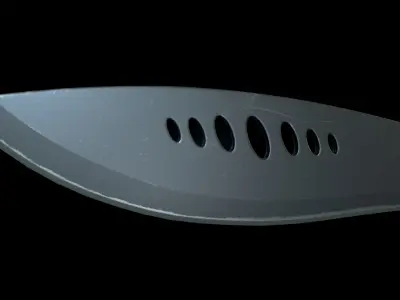 Kukri Machete Low-poly 3D model
