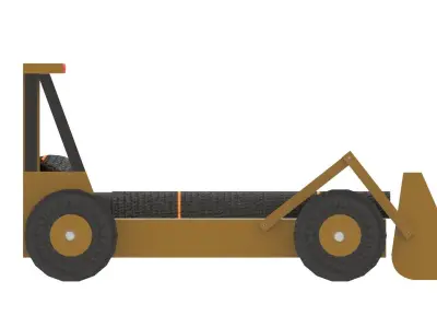 Truck Kidbed Free low-poly 3D model