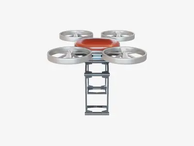 Flying Delivery Drone 3D model