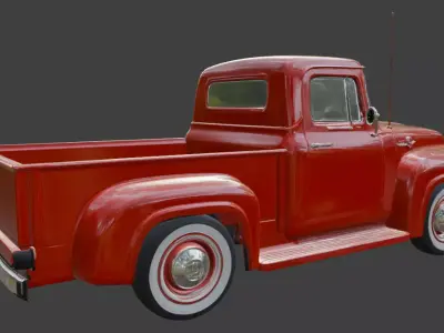 Vintage Rusty Pickup Truck 3D Model 3D model 17