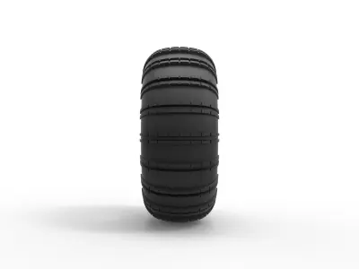 Dune buggy rear tire 22 Scale 1 to 25 3D print model