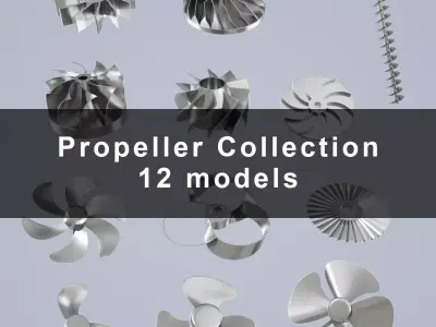 Propeller Collection three propellers 3D model
