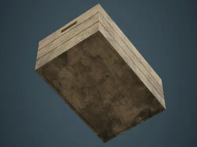 Crate 4B Low-poly 3D model