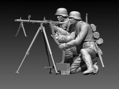 German soldiers 3D print model get