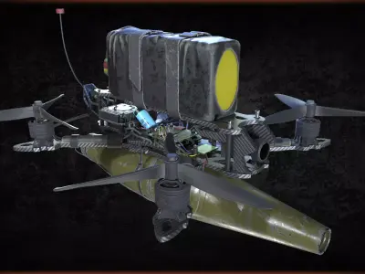 Military Drones Low-poly 3D model