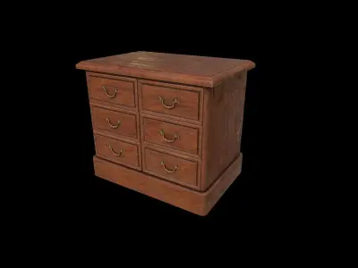 Vintage Dresser Low-poly 3D model