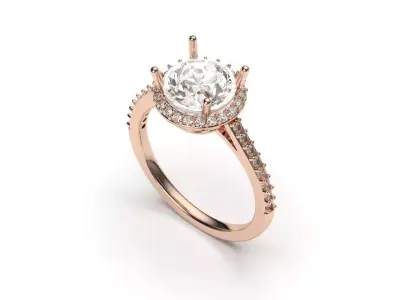 solitaire with ring sizes  8 part S17 3D print model