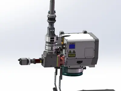 Z axis fine-turning laser module 3D model