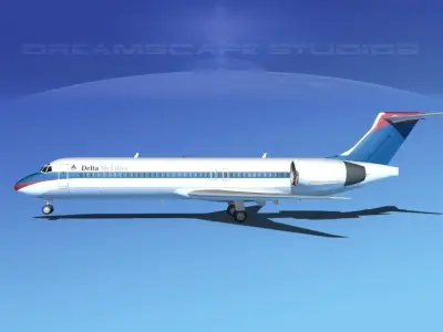 Boeing 717-200 Delta 2 3D model