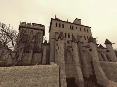 Medieval Castle 3D model 10
