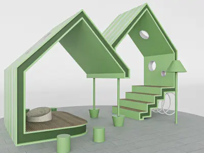 STREET ROOM GREEN for exterior public space  commercial areas 3D model