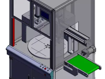 Four-station Turntable Fusion Welding Machine  3D model