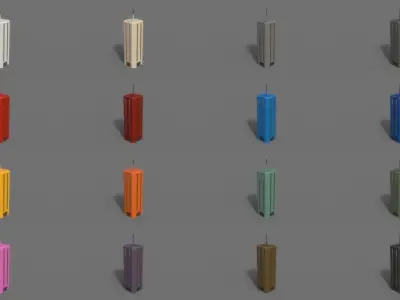 PBR Sci-Fi Building A32 Low-poly 3D model