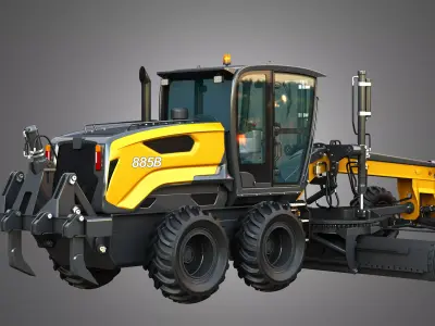 885B Motor Grader Series 2 3D model