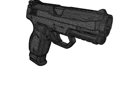 Futuristic Pistol with Glowing Core 3D model