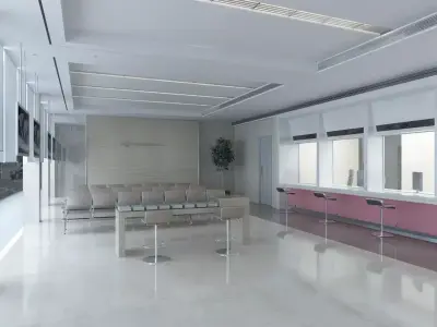 Bank Office Branch 3D model