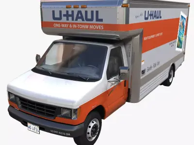  U-Haul moving box truck Low-poly 3D model