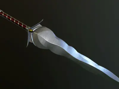 Wave Sword Low-poly 3D model
