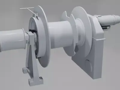 mooring winch 3D model by alexwweraw1