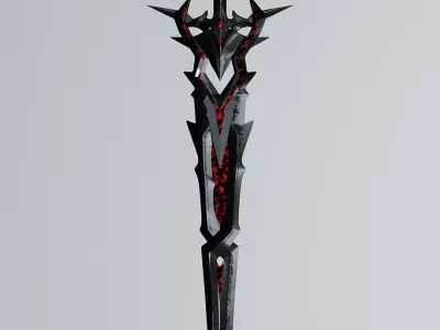 Inferno Blade - Low Poly Demonic Sword Low-poly 3D model
