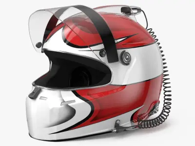  Aerodynamic Race Helmet with Communication Line 
