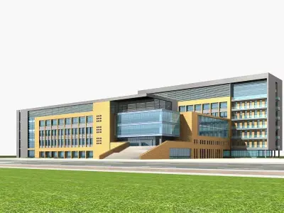 School Building 3D model 43