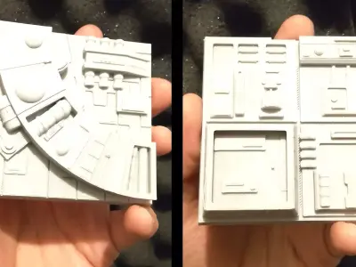 Death Star Tiles Surface Model 10 Pack 3D print model