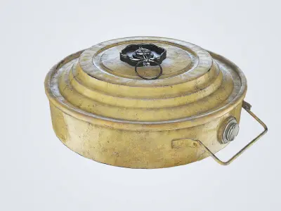 TM-46 Antitank Mine Low-poly 3D model