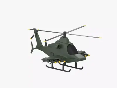 Army Chopper 3D Illustration 3D model