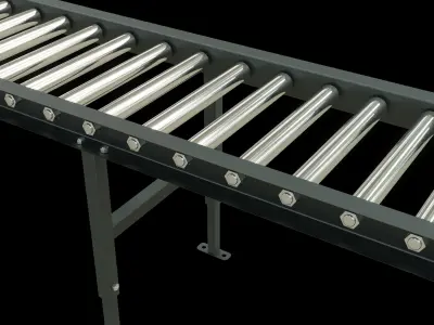Horizontal Rollers Conveyor 3D model