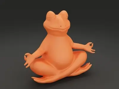 Relaxing Frog 3D Model 3D model
