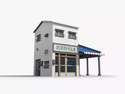 Japanese House x23 Low-poly 3D model purchase