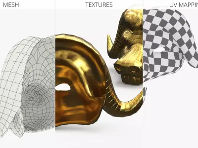 VIP Bull Mask 3D model