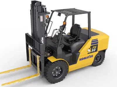 clean and dirty forklift 3D Model Pack
