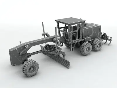 140H Road Grader 3D model