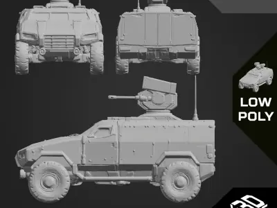 Free Armored SUV V2  Free 3D print model