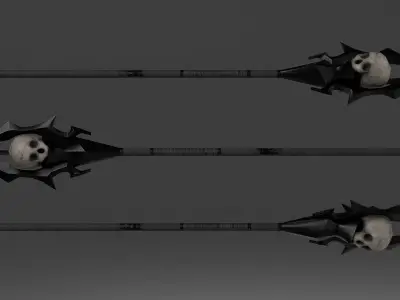 Necromancer Staff  Low-poly 3D model