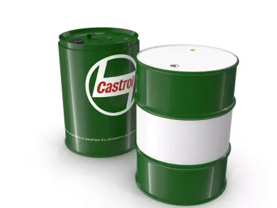 Castrol barrel Clean Low-poly 3D model
