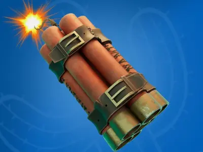 Stylized Dynamite Low-poly 3D model