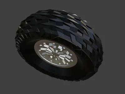 Car wheel Low Poly Free 3D model