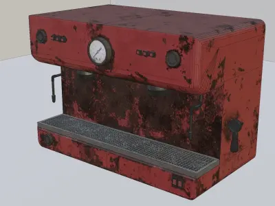 Low Poly Coffee Machine Low-poly 3D model