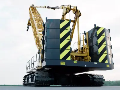 Crawler crane Low-poly 3D model by PhilRivera
