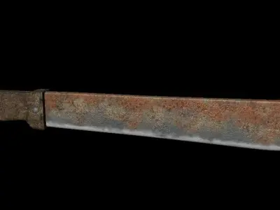 Two machete Low-poly 3D model