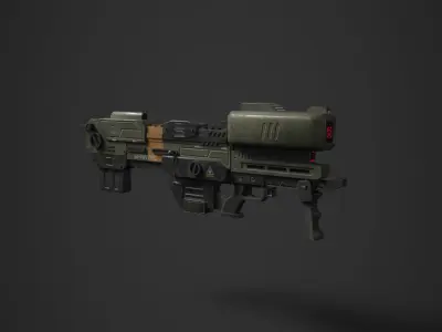 SPARTAC Laser Shoulder Mounted Weapon Bundle 3D model