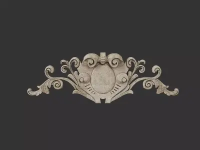 Classical Stone Carving 03 Low-poly 3D model