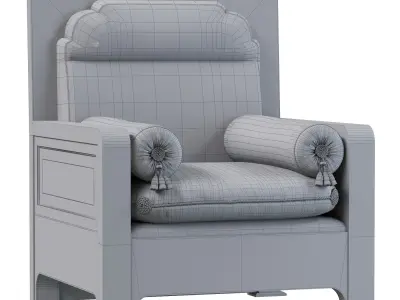 Armchair from arabic 3D model
