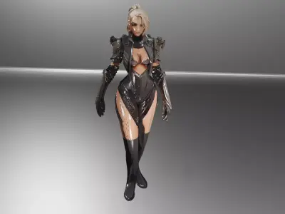 Dark Cyber Queen 3D model