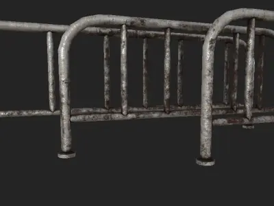 Subway Rails 4K PBR GameReady Low-poly 3D model